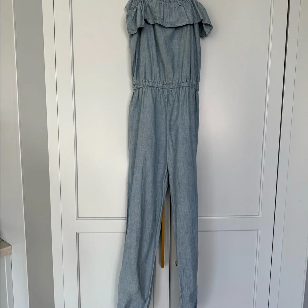 Polo by Ralph Lauren Chambray denim Jumpsuit Romper Classic Preppy Heritage teen